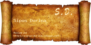 Sipos Dorina névjegykártya